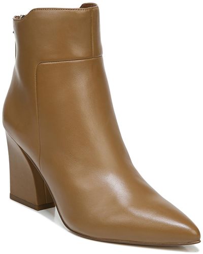 Franco Sarto Venture Leather Ankle Booties - Natural