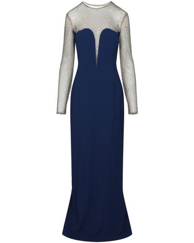 Stella McCartney Myah Embellished Long Sleeve Gown - Blue
