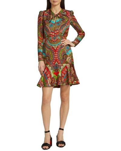 Saloni Claudia Short Dress - Multicolor
