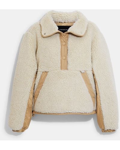 COACH Sherpa Pull Over - Natural