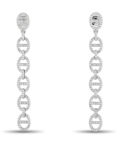 Non-Branded Lb Exclusive 18k Gold 2.35ct Diamond Dangle Earrings Aer-17863 - White