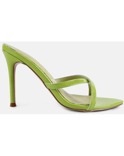 LONDON RAG Spellbound High Heeled Pointed Toe Sandals - Green