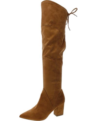 Marc Fisher Reda Faux Suede Cold Weather Over-the-knee Boots - Brown