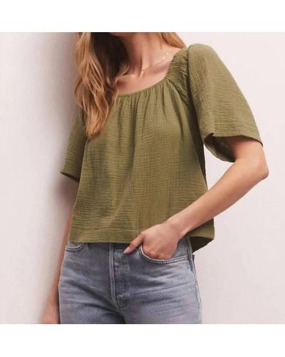 Z Supply No Rules Gauze Top - Green