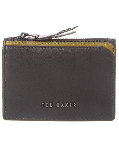 Ted Baker Finnis Corner Detail Cardholder - Gray