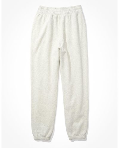 American Eagle Outfitters Ae Fleece Heritage Boyfriend jogger - White