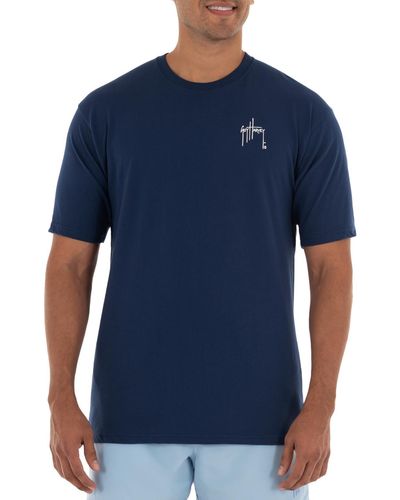 Guy Harvey Cotton Logo Graphic T-shirt - Blue