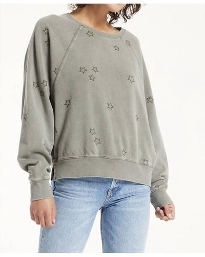 Z Supply Bo Embroidered Star Sweatshirt - Gray