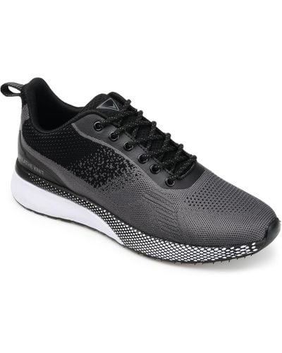 Vance Co. Spade Casual Knit Walking Sneaker - Black