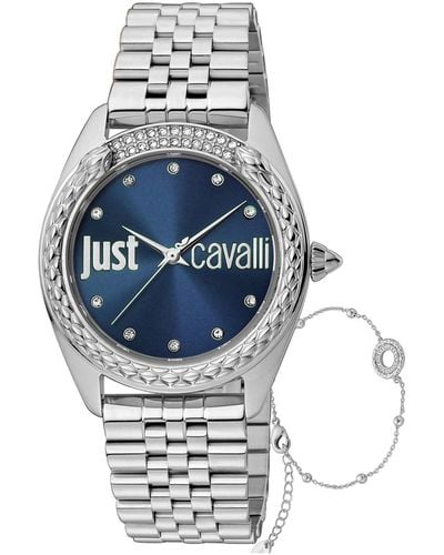 Just Cavalli Glam Chic Snake Dial Watch - Blue