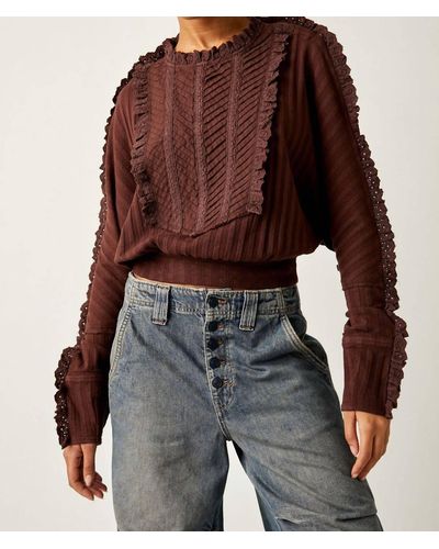 Free People More Romance Top - Brown