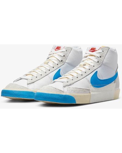 Nike Blazer Mid Pro Club Dq7673-102 White/beach/blue Sneaker Shoes Ank579