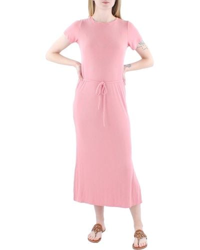Splendid Chiara Midi Short Sleeve T-shirt Dress - Pink