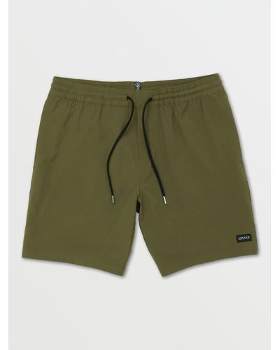Volcom Stones Hybrid Elastic Waist Shorts - Green