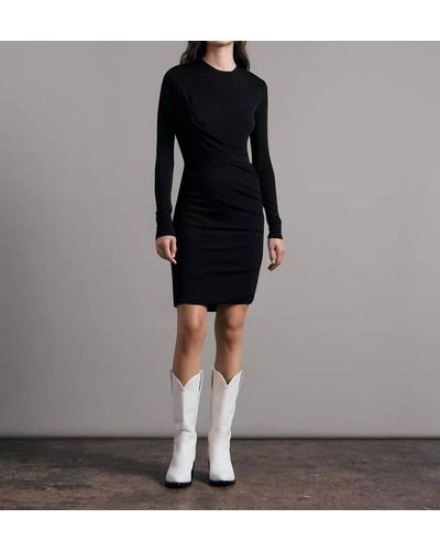 Rag & Bone Holly Drape Mini Dress - Black