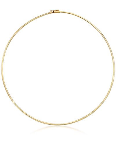 Ross-Simons Italian 2mm 18kt Yellow Gold Omega Necklace - Metallic