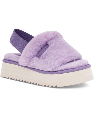 Koolaburra W Ya Baby Open Toe Ankle Strap Slip-on Shoes - Purple