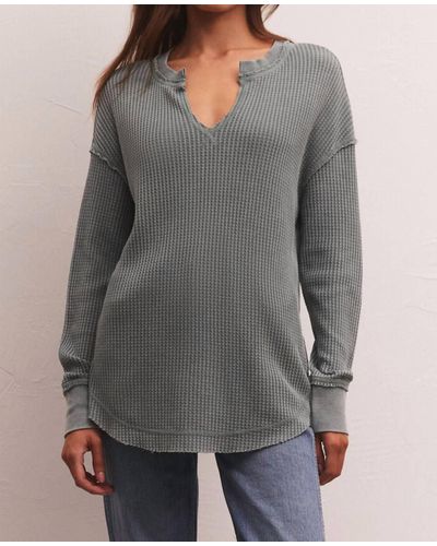 Z Supply Driftwood Thermal Top - Gray