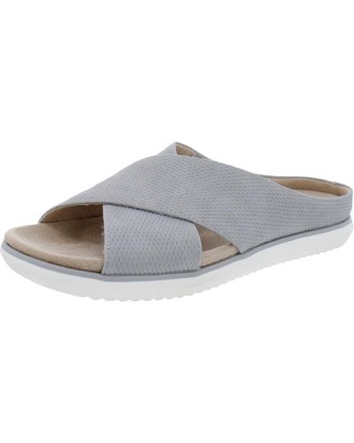 SOUL Naturalizer Jessa Padded Insole Flat Slide Sandals - Gray
