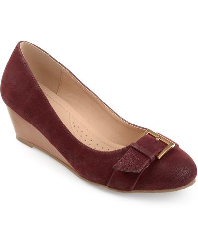 Journee Collection Collection Comfort Graysn Wedge - Red