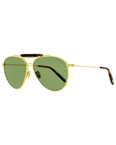 Tom Ford Raphael-02 Sunglasses Tf995 30n Yellow Gold 59mm - Green
