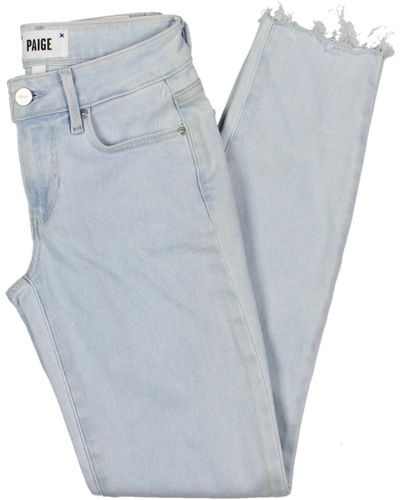PAIGE Mid Rise Ultra Skinny Ankle Jeans - Blue