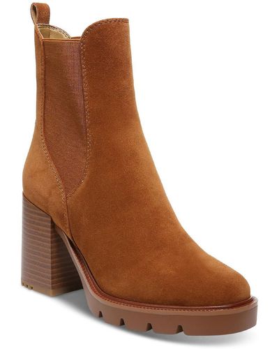 Sam Edelman Rollins Mixed Media Ankle Chelsea Boots - Brown