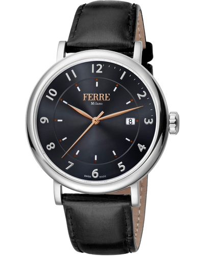 Ferré Fashion 43mm Quartz Watch - Black