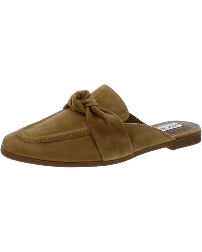 Steve Madden Chart Suede Slip On Mules - Brown
