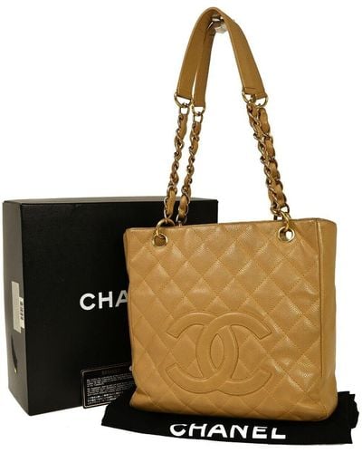 Chanel Matelassé Plated Shoulder Bag (pre-owned) - Brown