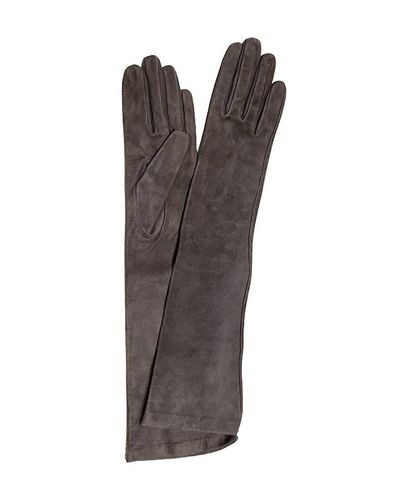 Lafayette 148 New York Long Suede Gloves - Brown