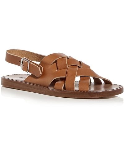 RE/DONE Fisherman Slip On Strappy Strappy Sandals - Brown