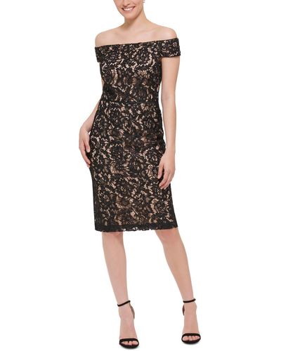 Vince Camuto Lace Mini Cocktail And Party Dress - Black