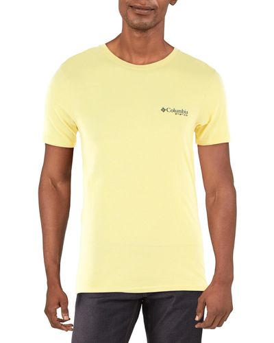 Columbia Rhino Crewneck Logo Graphic T-shirt - Yellow