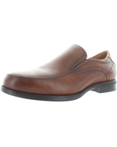 Florsheim Midtown Moc Leather Slip On Loafers - Brown