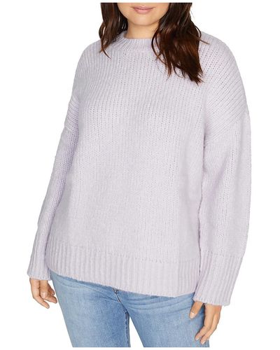 Sanctuary Plus Ribbed Pullover Sweater - Purple