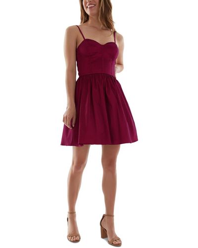 Bcx Juniors Bustier Party Fit & Flare Dress - Red