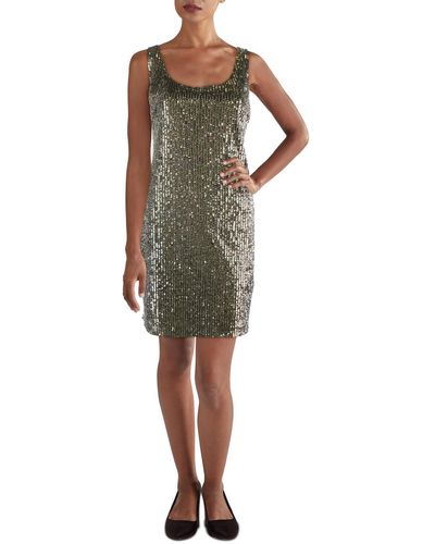 Lauren by Ralph Lauren Sequined Mini Cocktail And Party Dress - Green