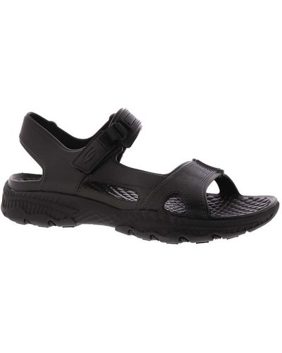 Skechers Foamies Havana Strappy Comfort Insole Flat Sandals - Black