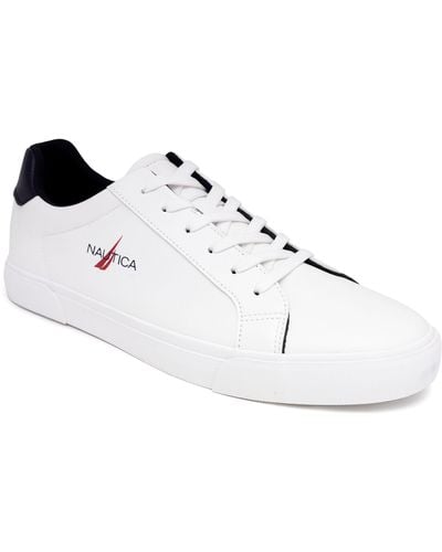 Nautica Logo Lace-up Sneaker - White