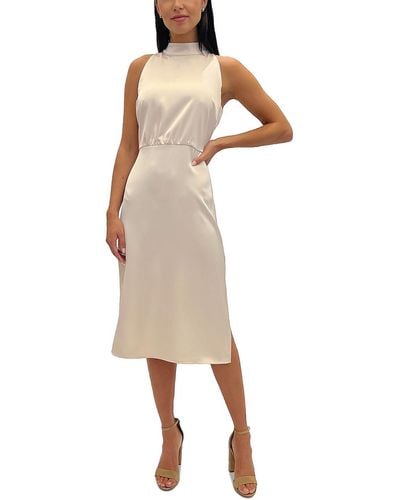 Sam Edelman Tie Neck Long Cocktail And Party Dress - Natural