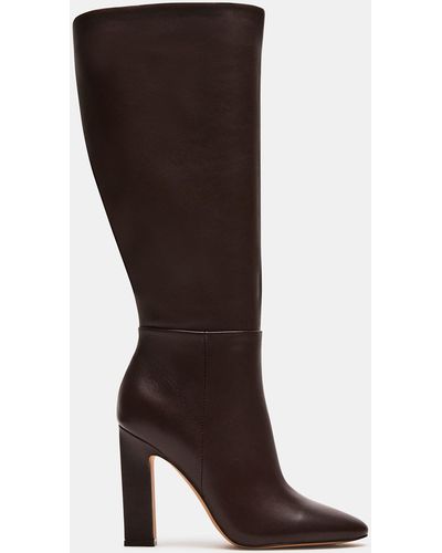 Steve Madden Archers Leather Wide Calf - Brown