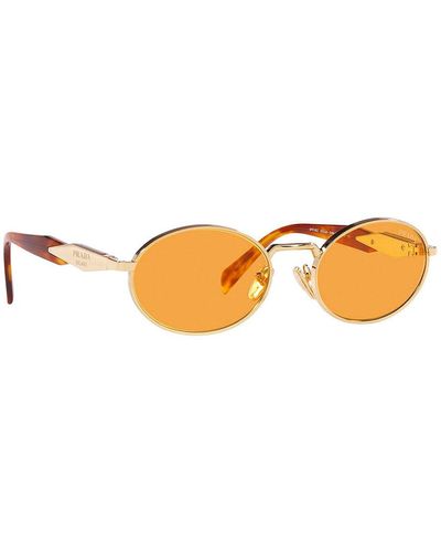 Prada Pr 65zs Zvn02z 55mm Oval Sunglasses - Brown
