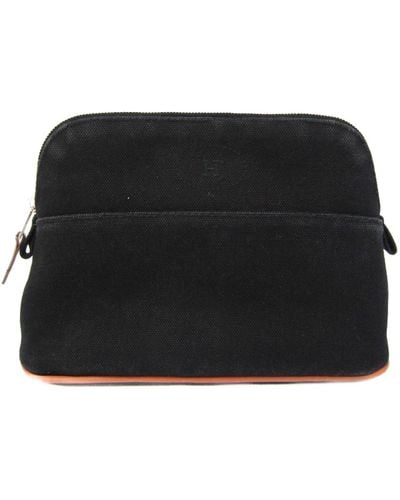 Hermès Bolide Cotton Clutch Bag (pre-owned) - Black