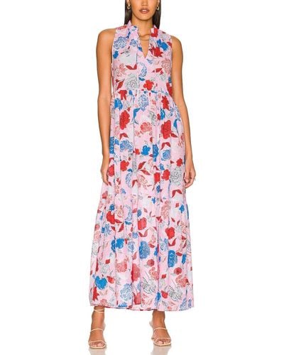 BB Dakota Tropic Of The Day Dress In Pink - Red