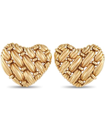 Tiffany & Co. 18k Yellow Heart Clip-on Earrings - Metallic