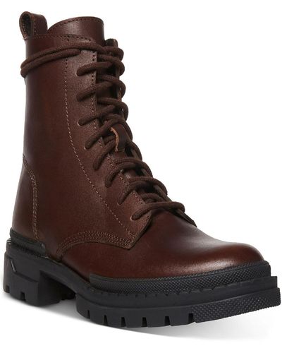 Steve Madden Jamisyn Lace-up Round Toe Combat & Lace-up Boots - Black