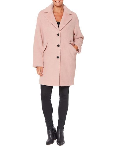 Sanctuary Winter Cold Weather Wool Coat - Pink