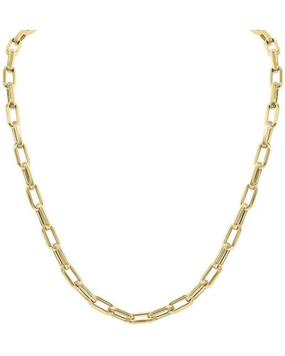 Monary 14k Yellow Gold Paperclip Necklace With A Lobster Clasp - 24 Inch - Metallic