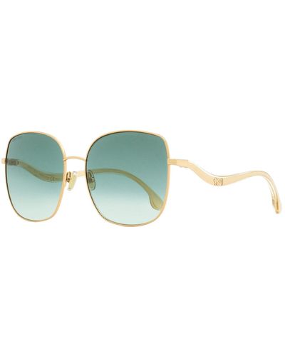 Jimmy Choo Square Sunglasses Mamie/s Gold-copper 60mm - Green
